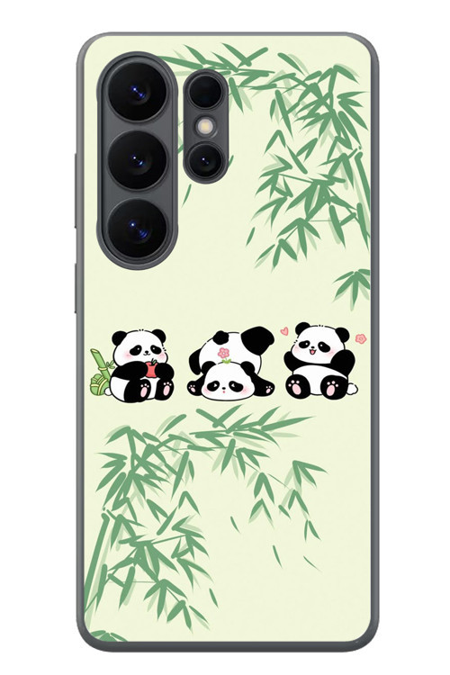 Samsung Galaxy S26 Ultra Uyumlu Panda Ailesi Baskılı Silikon Kılıf