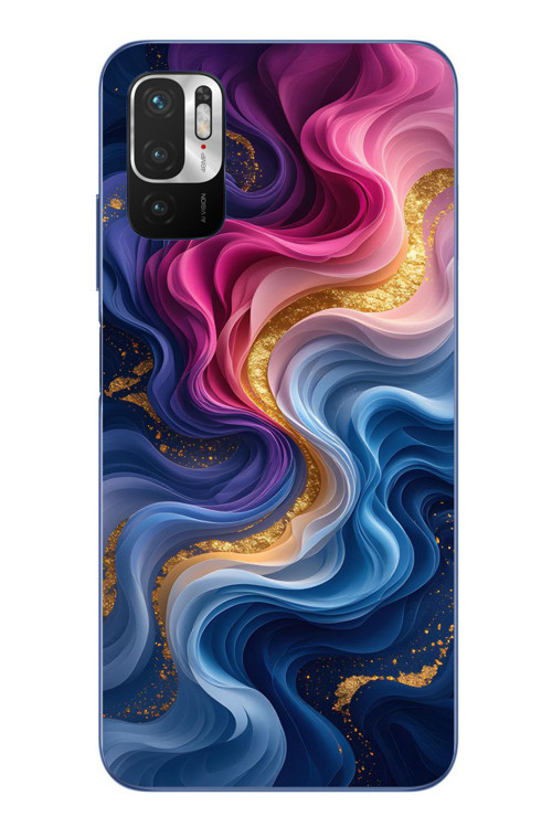 Redmi Note 10 5G Uyumlu Renk Katranı Baskılı Silikon Kılıf