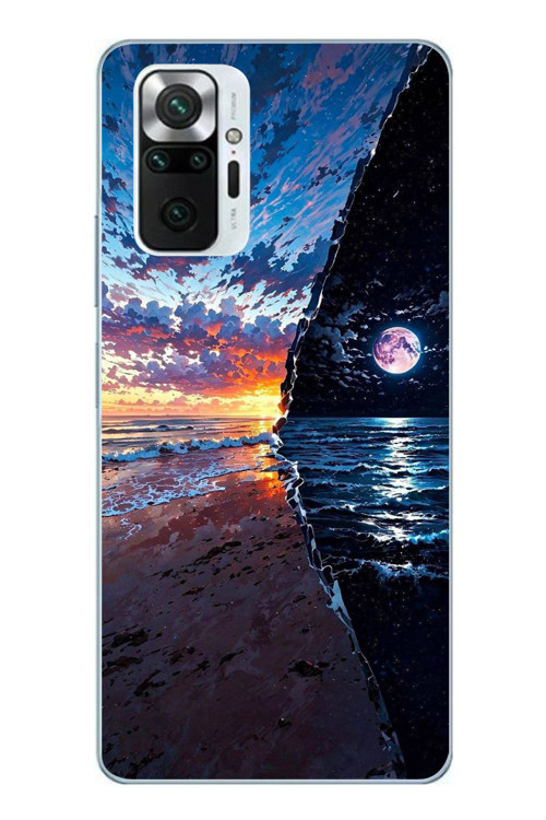Redmi Note 10 Pro Uyumlu Deniz Günbatımı Baskılı Silikon Kılıf