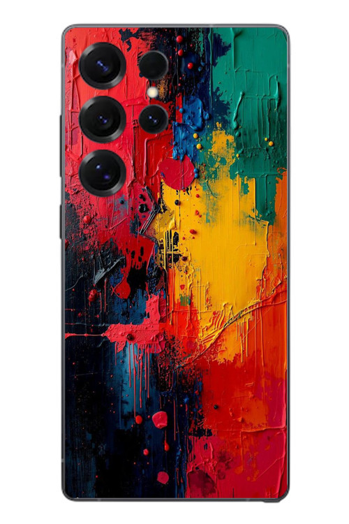 Samsung Galaxy S25 Ultra Uyumlu Renklerin Dansı Baskılı Silikon Kılıf