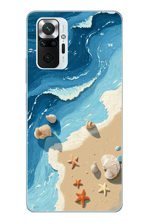 Redmi Note 10 Pro Uyumlu Deniz Yıldızı Tatilde Baskılı Silikon Kılıf