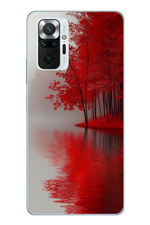 Redmi Note 10 Pro Uyumlu Sonbahar Gölü Baskılı Silikon Kılıf