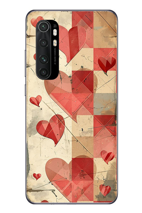 Xiaomi Mi 10 Lite Uyumlu Kalpler Retro Baskılı Silikon Kılıf