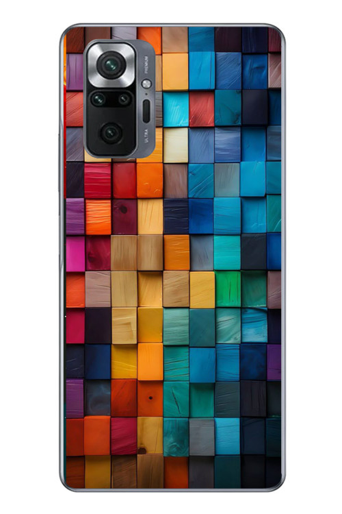 Redmi Note 10 Uyumlu Gökkuşağı Duvarı Baskılı Silikon Kılıf