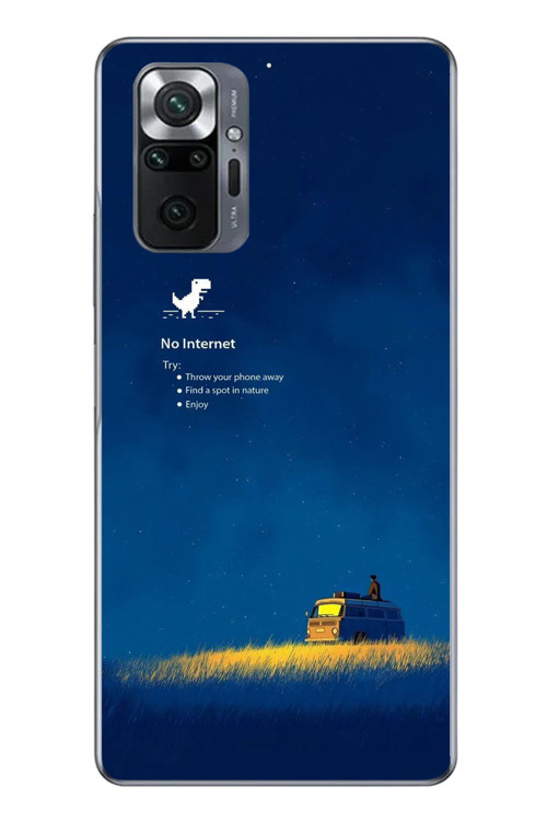 Redmi Note 10 Uyumlu İnternet Yok Baskılı Silikon Kılıf