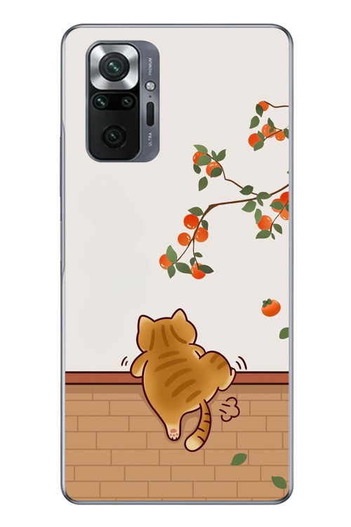 Redmi Note 10 Uyumlu Kedi Tırmanıyor Baskılı Silikon Kılıf