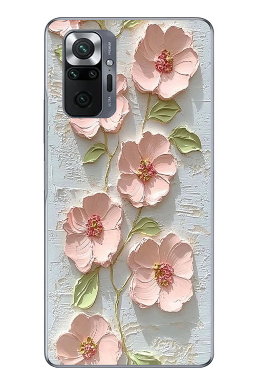 Redmi Note 10 Uyumlu Gül Kurusu Baskılı Silikon Kılıf