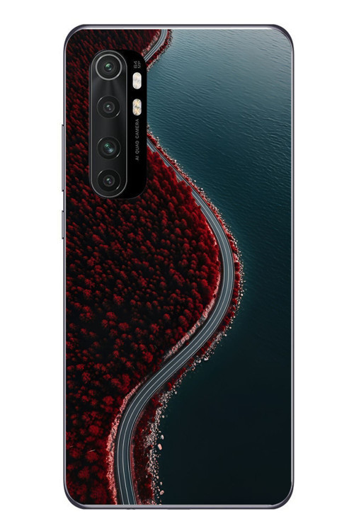 Xiaomi Mi 10 Lite Uyumlu Sonbahar Yolu Baskılı Silikon Kılıf