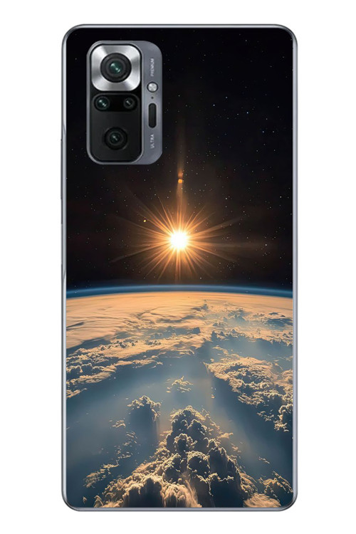 Redmi Note 10 Uyumlu Uzay Günbatımı Baskılı Silikon Kılıf