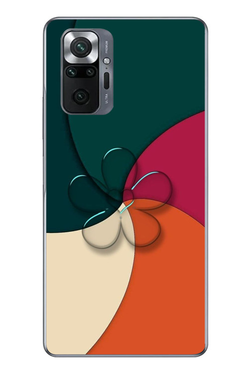 Redmi Note 10 Uyumlu Modern Yonca Renkleri Baskılı Silikon Kılıf