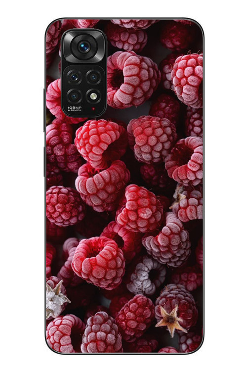 Redmi Note 11 - 11s Uyumlu Ahududu Frambuaz Baskılı Silikon Kılıf
