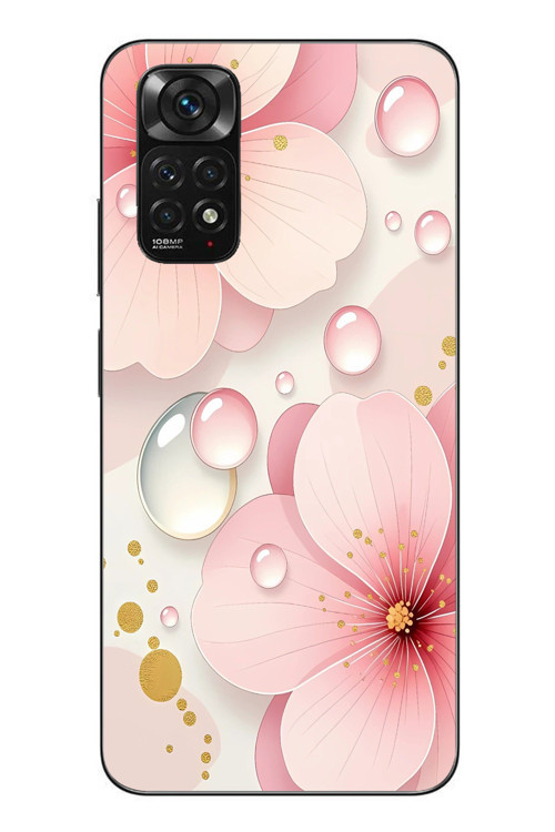 Redmi Note 11 - 11s Uyumlu Damlalı Çiçekler Baskılı Silikon Kılıf