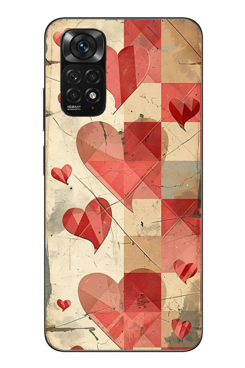 Redmi Note 11 - 11s Uyumlu Kalpler Retro Baskılı Silikon Kılıf