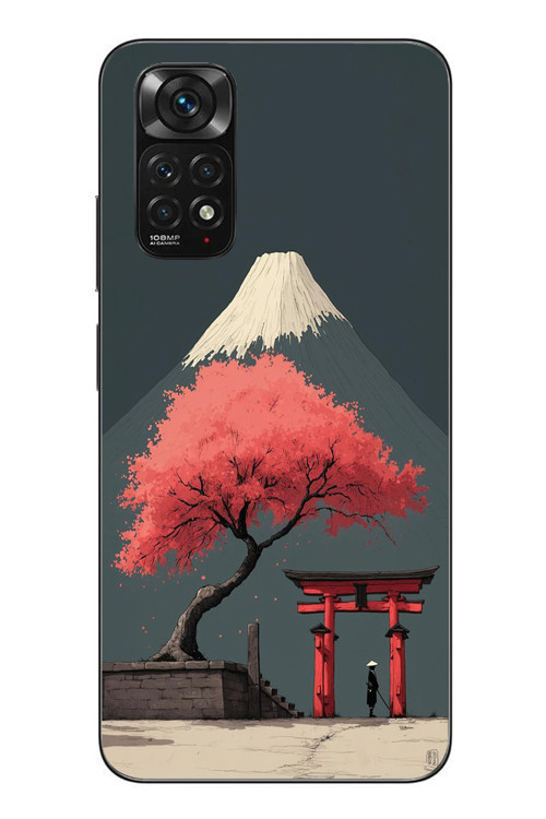 Redmi Note 11 - 11s Uyumlu Fuji Dağı Baskılı Silikon Kılıf