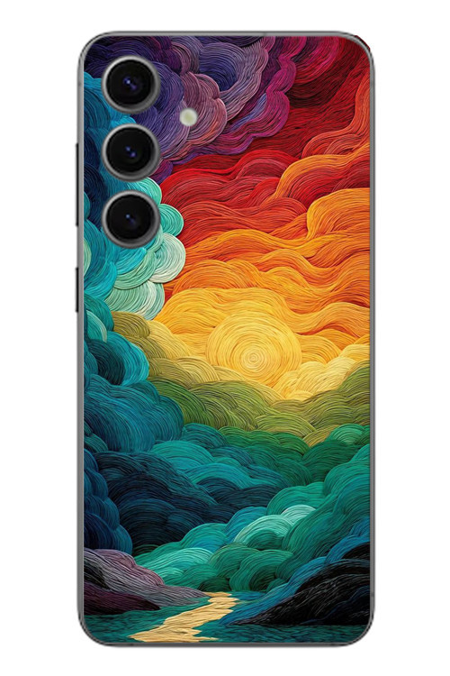 Samsung Galaxy S24 Uyumlu Gün Doğumu ve Batımı Baskılı Silikon Kılıf