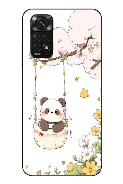 Redmi Note 11 - 11s Uyumlu Sallanan Panda Baskılı Silikon Kılıf