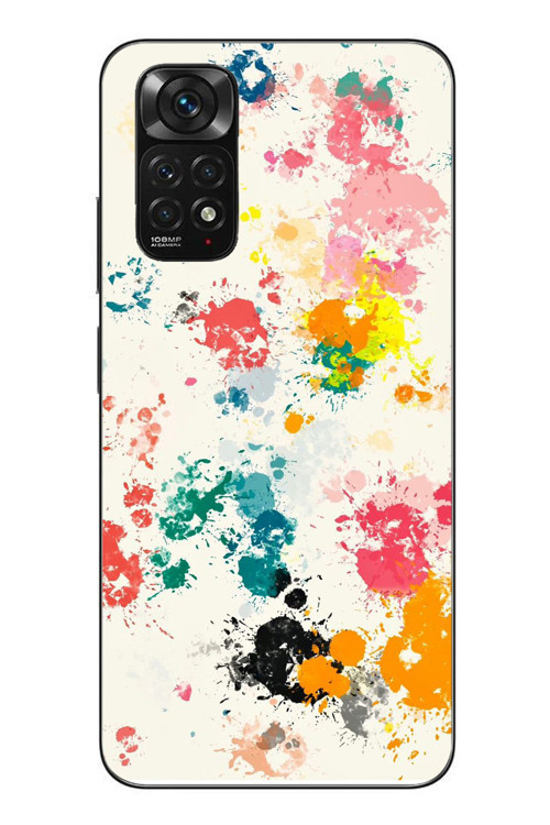 Redmi Note 11 - 11s Uyumlu Renkli Boyalar Baskılı Silikon Kılıf