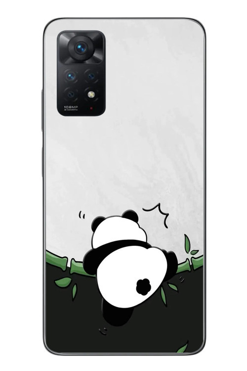 Redmi Note 11 Pro 4G Uyumlu Bambuya Çıkan Panda Baskılı Silikon Kılıf