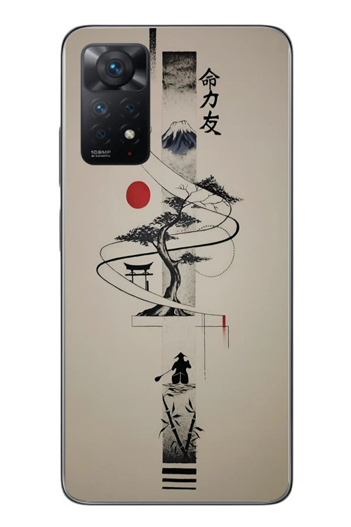 Redmi Note 11 Pro 4G Uyumlu Japon Felsefesi Baskılı Silikon Kılıf