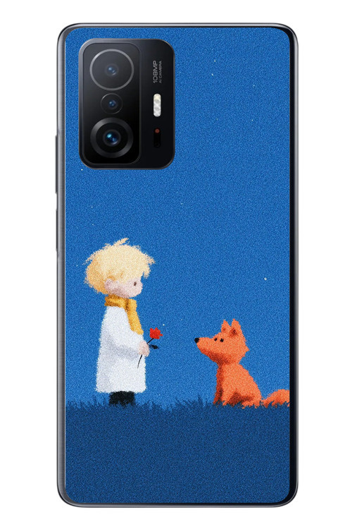 Xiaomi Mi 11 T-11 T Pro Uyumlu Sarışın Çocuk ve Köpek Baskılı Silikon Kılıf