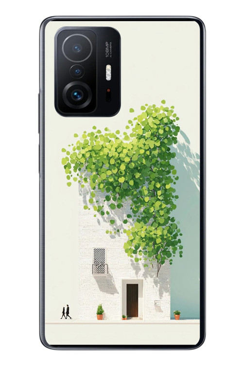 Xiaomi Mi 11 T-11 T Pro Uyumlu Sarmaşıklı Ev Baskılı Silikon Kılıf