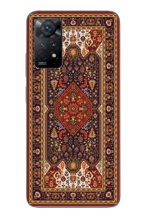 Redmi Note 11E Uyumlu Anadolu Motif Halısı Baskılı Silikon Kılıf