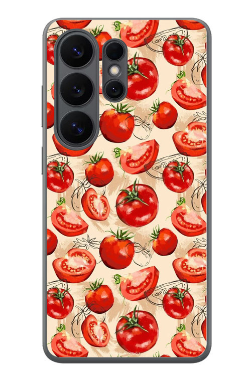 Samsung Galaxy S26 Ultra Uyumlu Domatesler Baskılı Silikon Kılıf