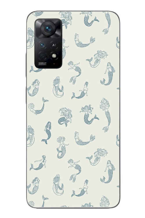 Redmi Note 11E Uyumlu Deniz Kızları Baskılı Silikon Kılıf
