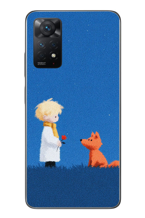 Redmi Note 11 Pro 4G Uyumlu Sarışın Çocuk ve Köpek Baskılı Silikon Kılıf