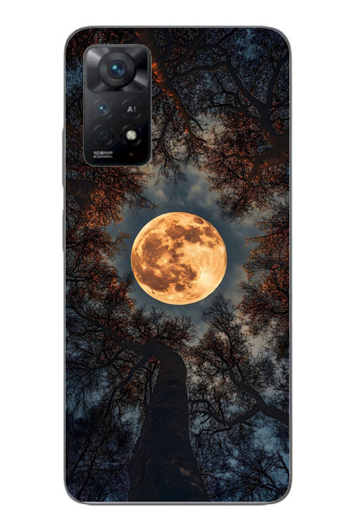 Redmi Note 11E Uyumlu Ay Gökyüzü Baskılı Silikon Kılıf