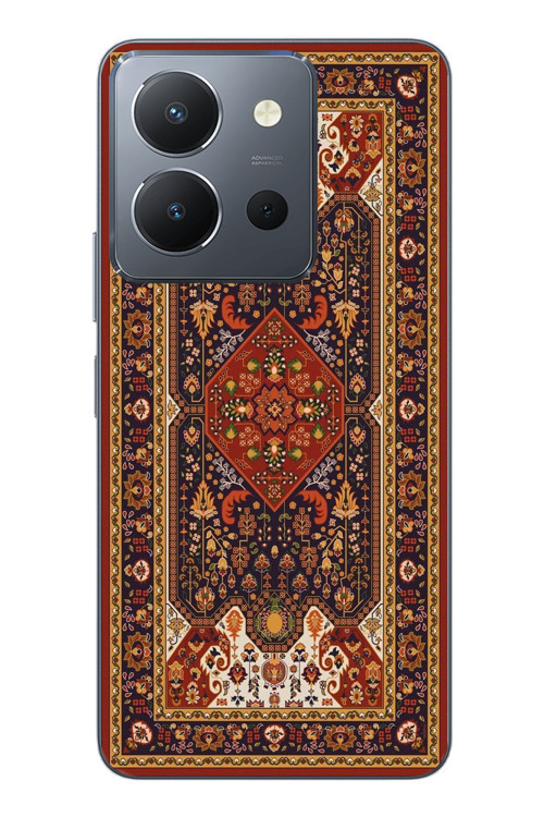 Vivo Y36 Uyumlu Anadolu Motif Halısı Baskılı Silikon Kılıf