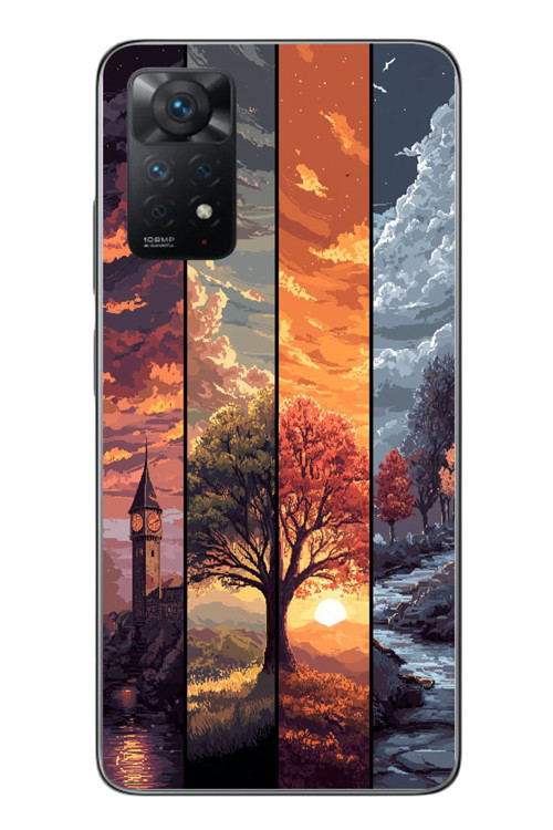 Redmi Note 11 Pro 4G Uyumlu Sonbahar İlkbaharım Baskılı Silikon Kılıf