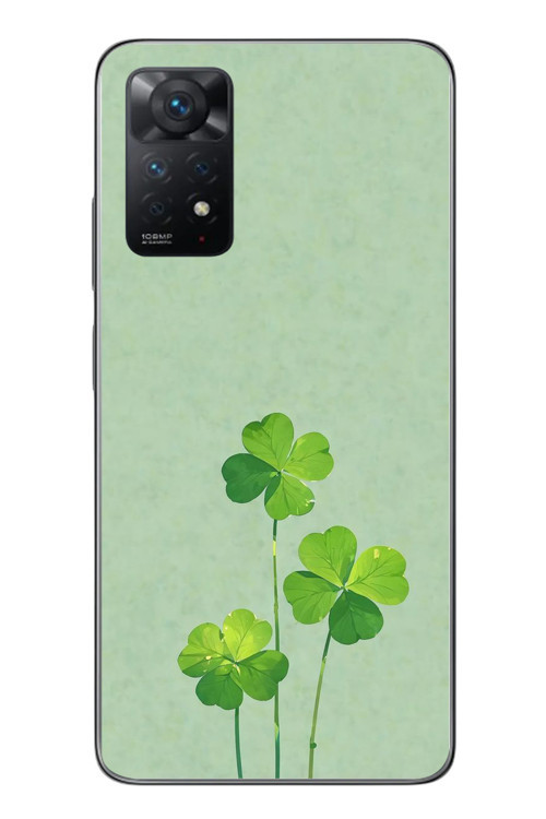 Redmi Note 11 Pro 4G Uyumlu Üçlü Yonca Baskılı Silikon Kılıf