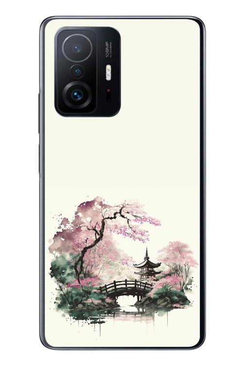 Xiaomi Mi 11 T-11 T Pro Uyumlu Japon Bahçesi Baskılı Silikon Kılıf
