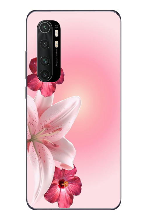 Xiaomi Mi 10 Lite Uyumlu Tematik Çiçek Baskılı Silikon Kılıf