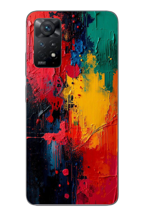 Redmi Note 11E Uyumlu Renklerin Dansı Baskılı Silikon Kılıf