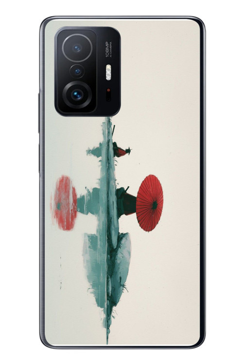 Xiaomi Mi 11 T-11 T Pro Uyumlu Japon Şemsiyesi Baskılı Silikon Kılıf