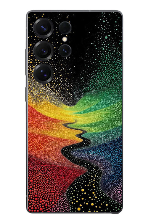 Samsung Galaxy S25 Ultra Uyumlu Renkli Yollar Baskılı Silikon Kılıf