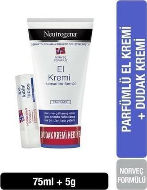 Parfümlü El Kremi + Dudak Nemlendirici Hediyeli