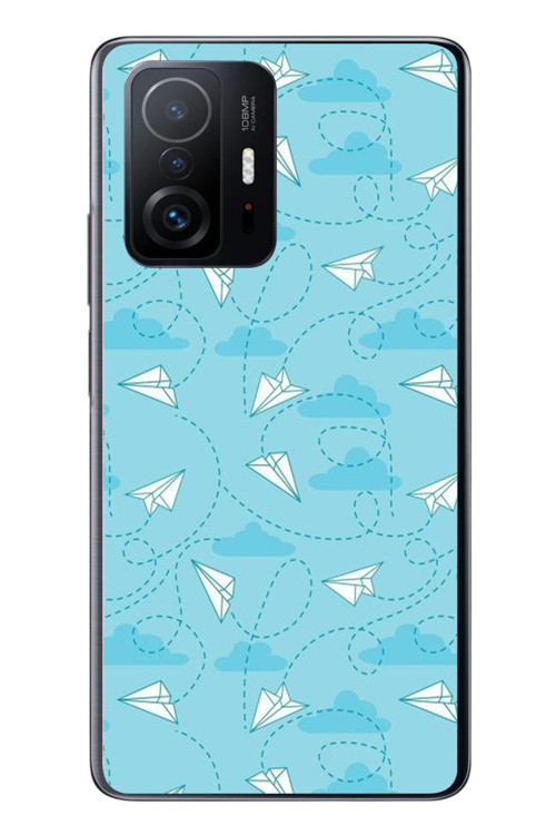 Xiaomi Mi 11 T-11 T Pro Uyumlu Kağıttan Uçak Baskılı Silikon Kılıf