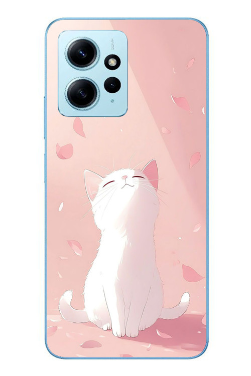 Redmi Note 12 4G Uyumlu Minnoş Kedi Baskılı Silikon Kılıf