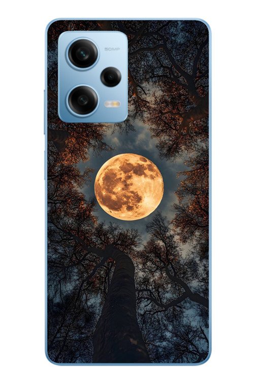 Redmi Note 12 Pro 5G Uyumlu Ay Gökyüzü Baskılı Silikon Kılıf