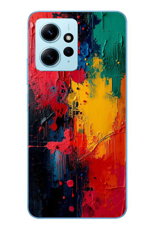 Redmi Note 12 4G Uyumlu Renklerin Dansı Baskılı Silikon Kılıf