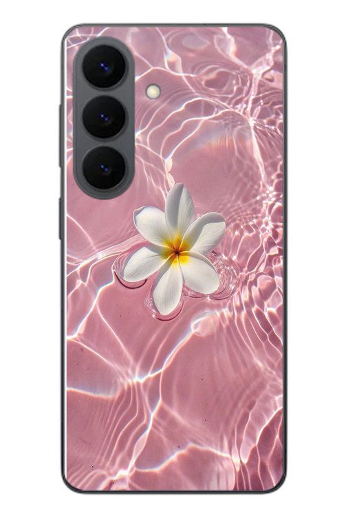 Samsung Galaxy S26 Uyumlu Dalgalı Papatya Baskılı Silikon Kılıf