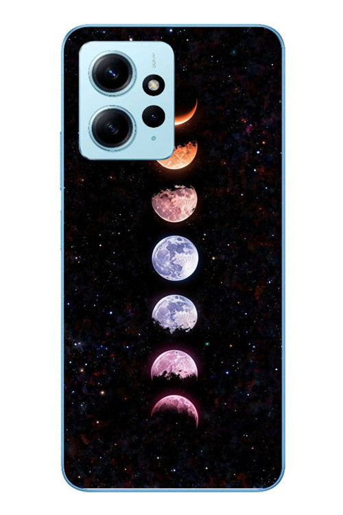 Redmi Note 12 4G Uyumlu Tüm Gezegenler Baskılı Silikon Kılıf