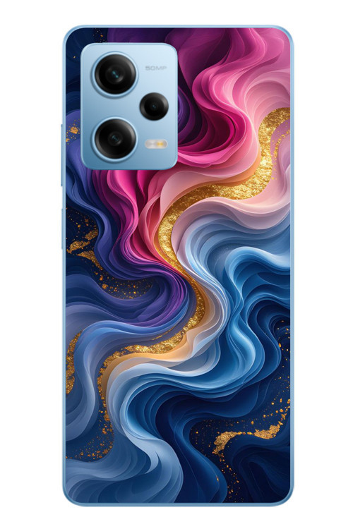 Redmi Note 12 Pro 5G Uyumlu Renk Katranı Baskılı Silikon Kılıf