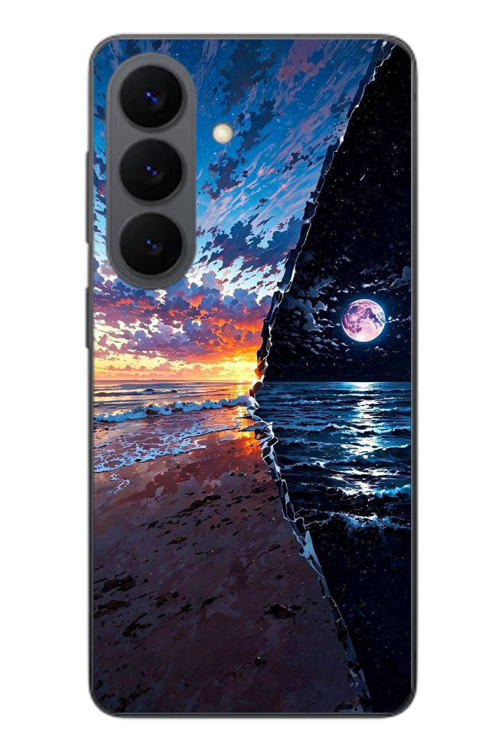 Samsung Galaxy S26 Uyumlu Deniz Günbatımı Baskılı Silikon Kılıf