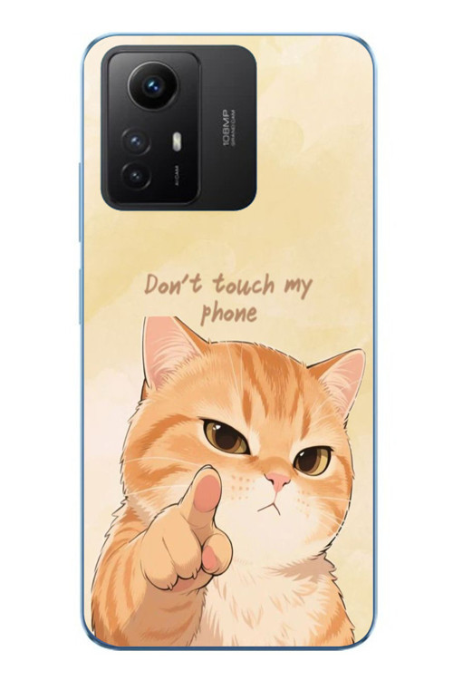 Redmi Note 12S Uyumlu Dont Touch My Phone Baskılı Silikon Kılıf