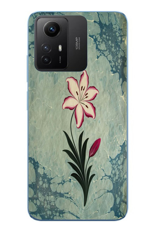 Redmi Note 12S Uyumlu Çiçek Deseni Baskılı Silikon Kılıf
