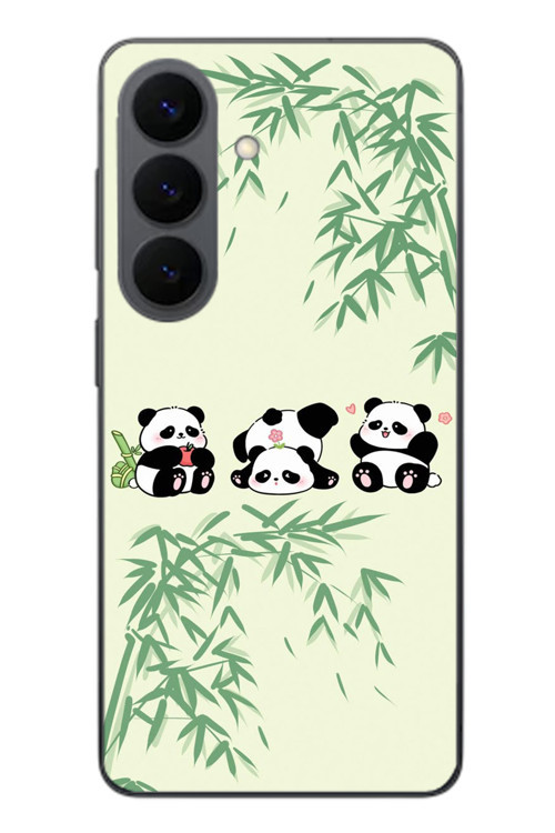 Samsung Galaxy S26 Uyumlu Panda Ailesi Baskılı Silikon Kılıf